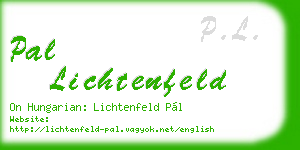 pal lichtenfeld business card